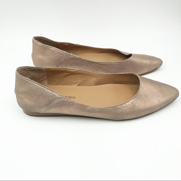 LUCKY BRAND Bylando Rose Gold Pointed Toe Flats Shoes - Picture 3 of 13